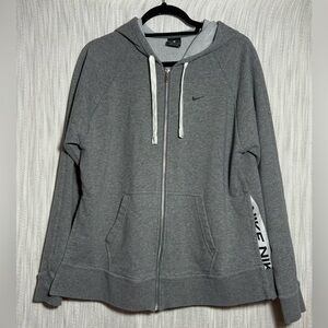 Nike Heather Gray Full-Zip Hoodie